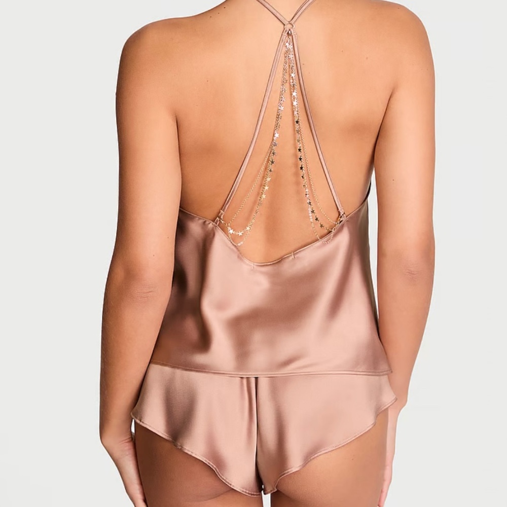 Victoria's Secret Limited Edition Very Sexy Starstruck Satin Chain Set NWT L